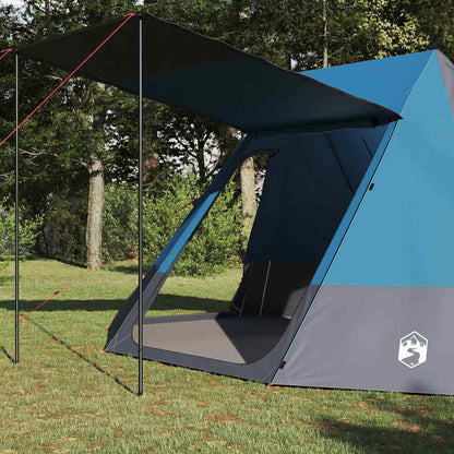 vidaXL Camping Tent 10-Person Waterproof Blue Taffeta - 482 x 360 x 227 cm