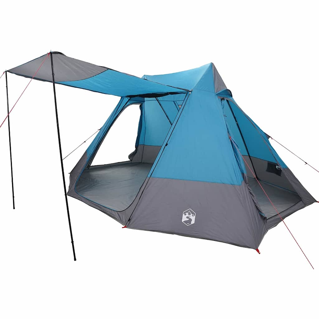 vidaXL Camping Tent 10-Person Waterproof Blue Taffeta - 482 x 360 x 227 cm