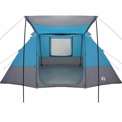 vidaXL Camping Tent 10-Person Waterproof Blue Taffeta - 482 x 360 x 227 cm