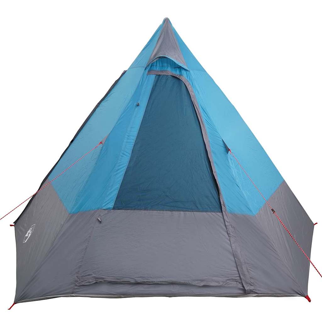 vidaXL Camping Tent 10-Person Waterproof Blue Taffeta - 482 x 360 x 227 cm