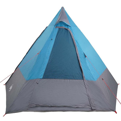 vidaXL Camping Tent 10-Person Waterproof Blue Taffeta - 482 x 360 x 227 cm
