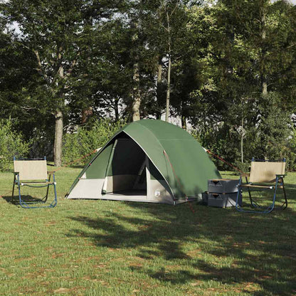 vidaXL Camping Tent 2-Person Waterproof Green Taffeta - 275 x 230 x 140 cm