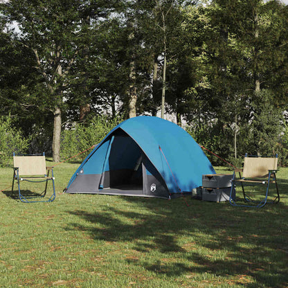 vidaXL Camping Tent 2-Person Waterproof Blue Taffeta - 275 x 230 x 140 cm