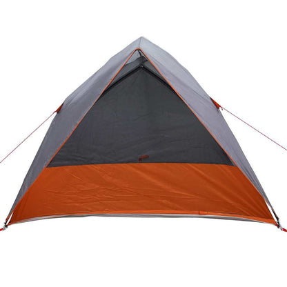 vidaXL Camping Tent 2-Person Waterproof Grey and Orange Taffeta - 275 x 230 x 140 cm