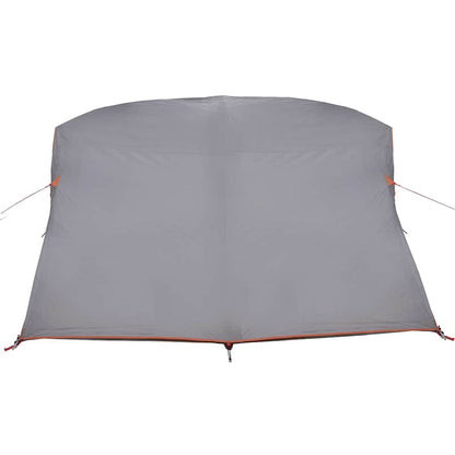 vidaXL Camping Tent 2-Person Waterproof Grey and Orange Taffeta - 275 x 230 x 140 cm