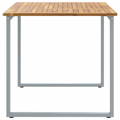 vidaXL Garden Table Grey 140 x 80 x 75 cm Solid Acacia Wood