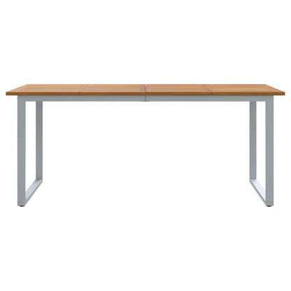 vidaXL Garden Table Grey 180 x 90 x 75 cm Solid Acacia Wood