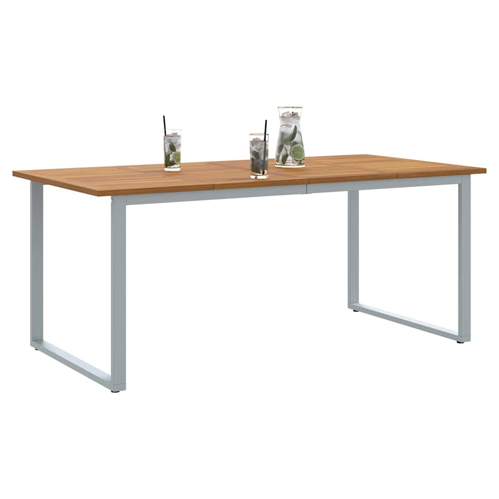 vidaXL Garden Table Grey 180 x 90 x 75 cm Solid Acacia Wood