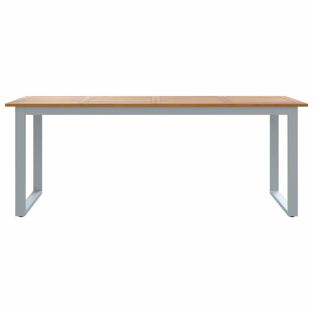 vidaXL Garden Table Grey 200 x 90 x 75 cm Solid Acacia Wood