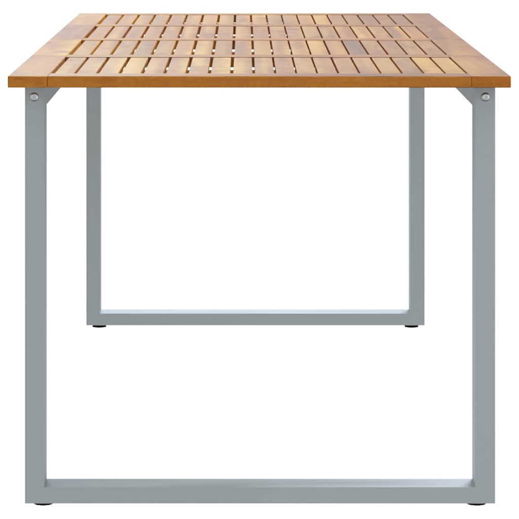 vidaXL Garden Table Grey 200 x 90 x 75 cm Solid Acacia Wood
