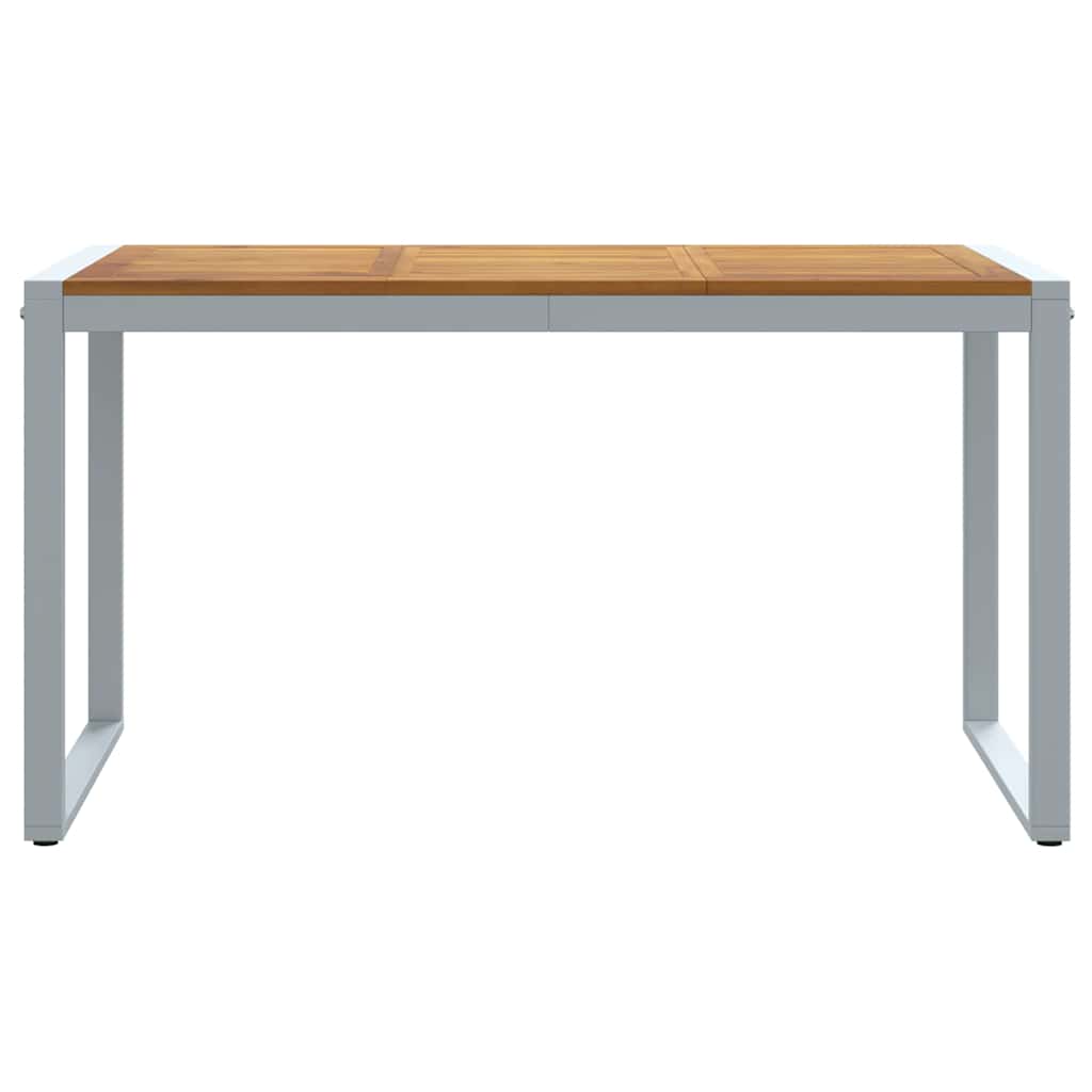 vidaXL Garden Table Grey 140 x 80 x 75 cm Solid Acacia Wood - 26329