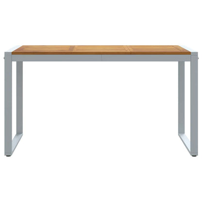 vidaXL Garden Table Grey 140 x 80 x 75 cm Solid Acacia Wood - 26329
