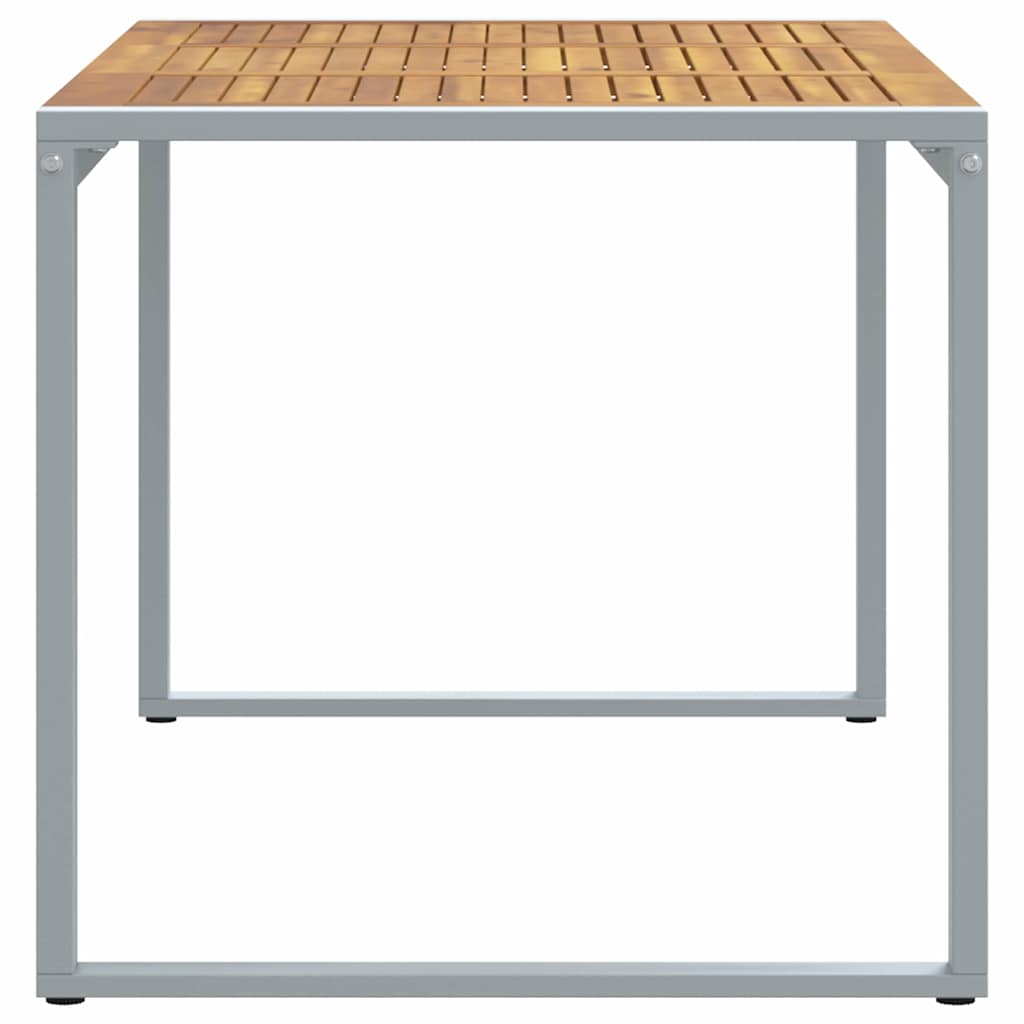vidaXL Garden Table Grey 140 x 80 x 75 cm Solid Acacia Wood - 26329