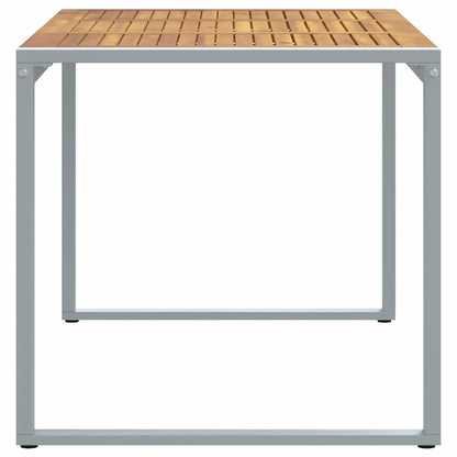 vidaXL Garden Table Grey 140 x 80 x 75 cm Solid Acacia Wood - 26329