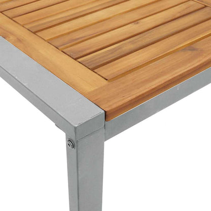 vidaXL Garden Table Grey 160 x 80 x 75 cm Solid Acacia Wood - 26330