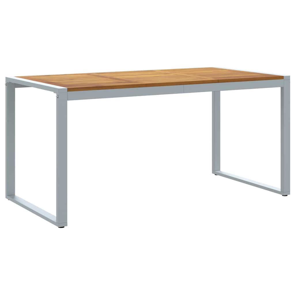 vidaXL Garden Table Grey 160 x 80 x 75 cm Solid Acacia Wood - 26330