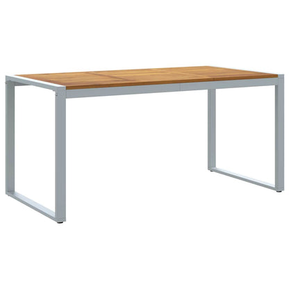 vidaXL Garden Table Grey 160 x 80 x 75 cm Solid Acacia Wood - 26330