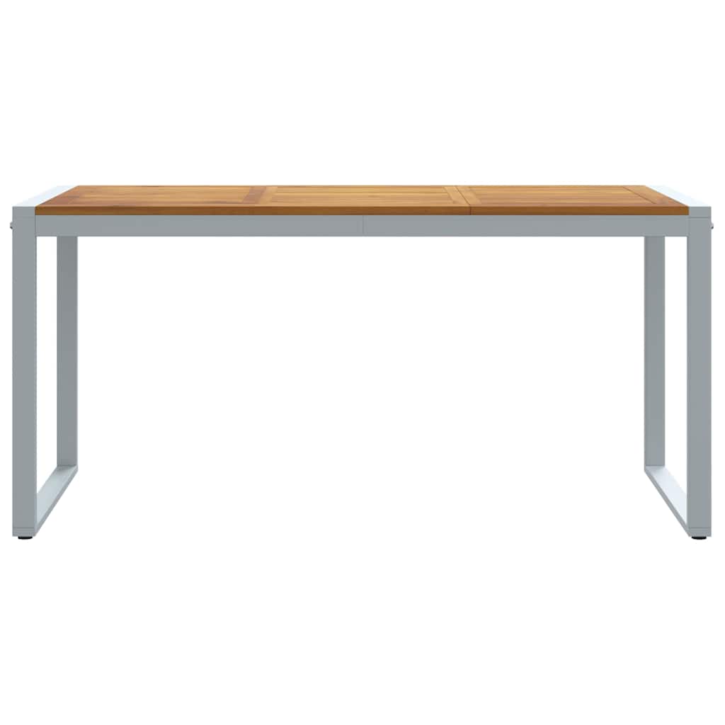 vidaXL Garden Table Grey 160 x 80 x 75 cm Solid Acacia Wood - 26330