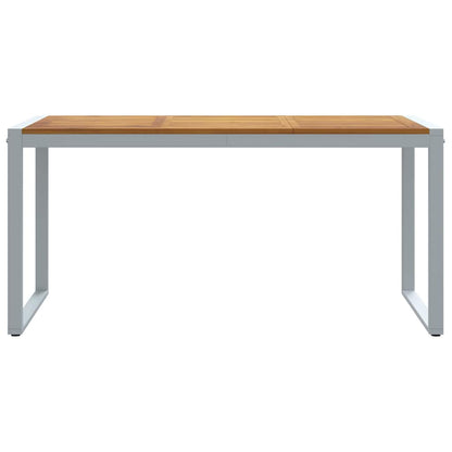vidaXL Garden Table Grey 160 x 80 x 75 cm Solid Acacia Wood - 26330