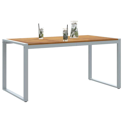 vidaXL Garden Table Grey 160 x 80 x 75 cm Solid Acacia Wood - 26330