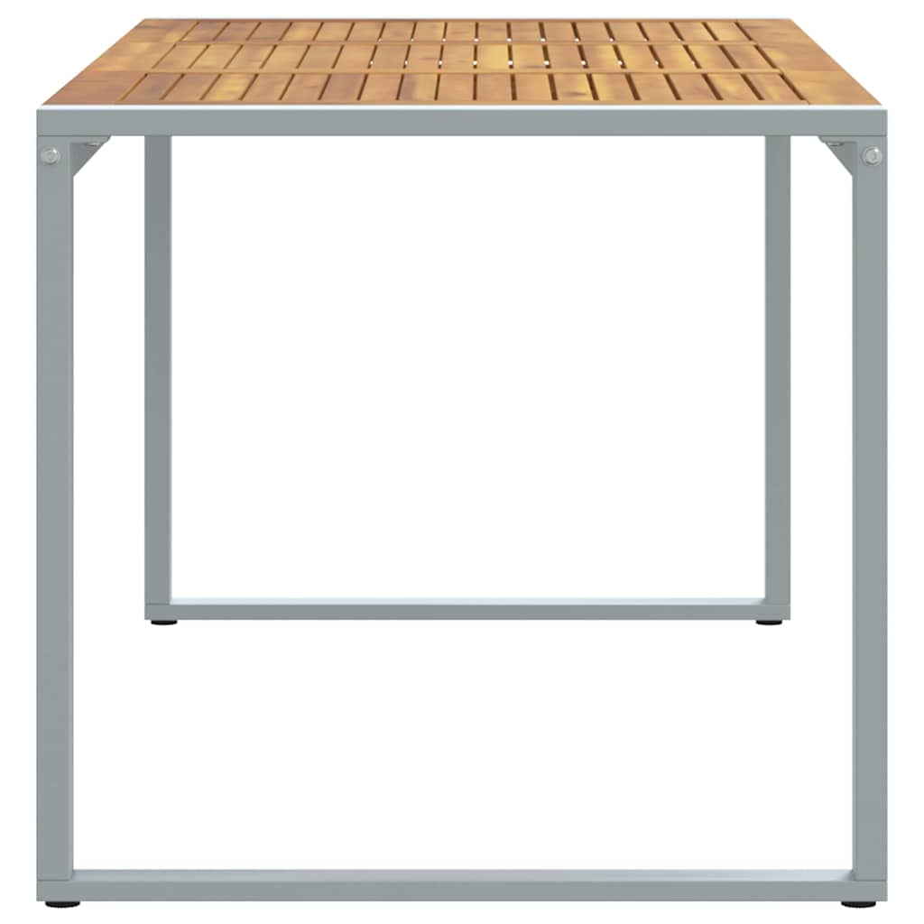 vidaXL Garden Table Grey 160 x 80 x 75 cm Solid Acacia Wood - 26330