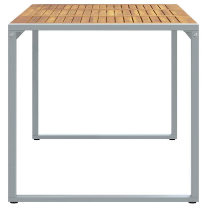 vidaXL Garden Table Grey 160 x 80 x 75 cm Solid Acacia Wood - 26330