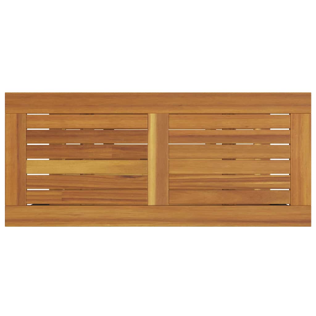 vidaXL Outdoor Table with Storage Natural and Grey 80 x 35 x 75 cm - Brown