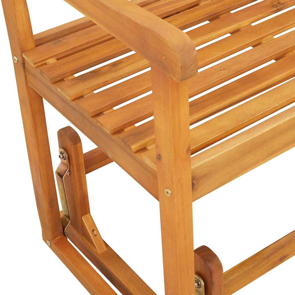 vidaXL Garden Glider Bench Natural 110 x 59 x 97 cm Solid Acacia Wood - Brown