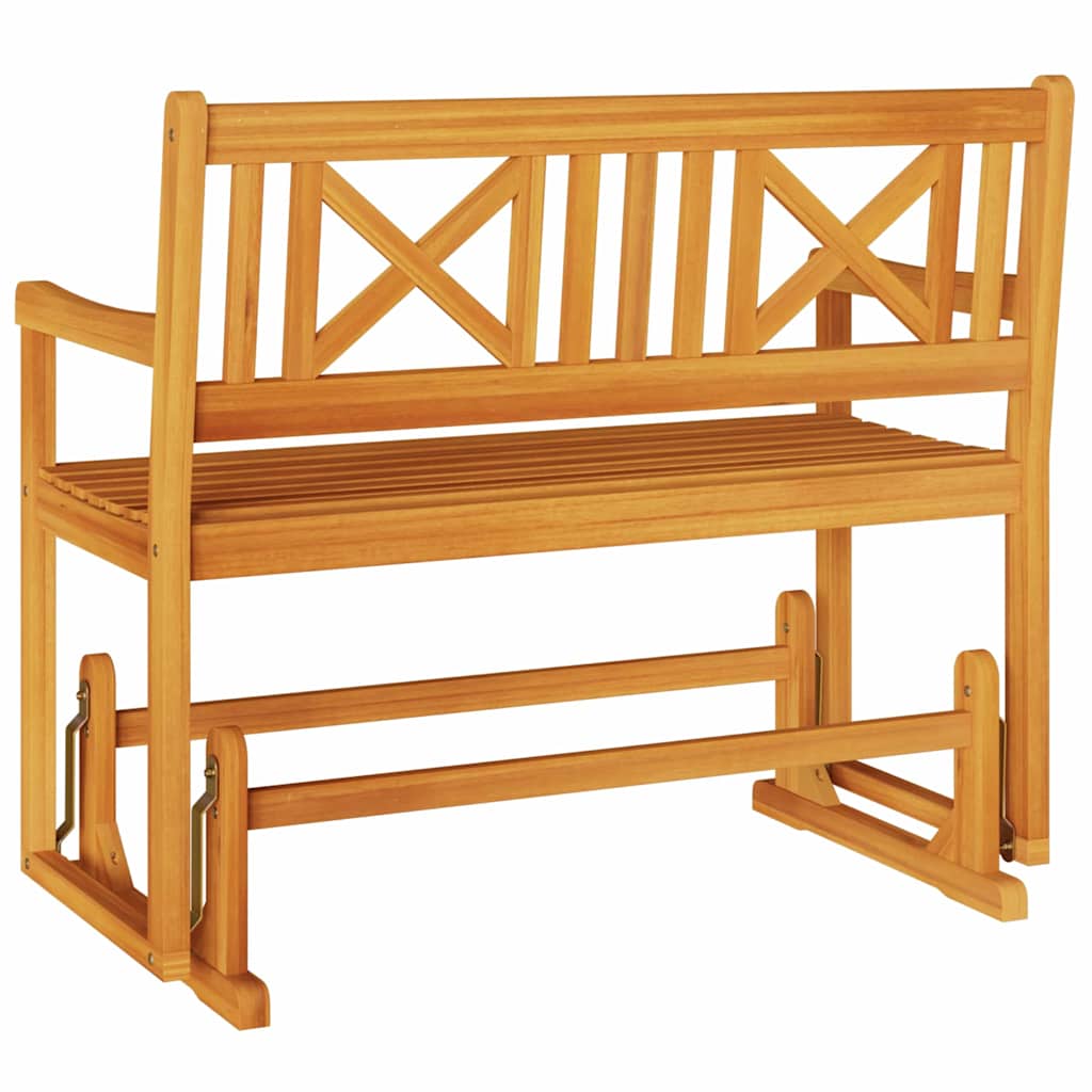 vidaXL Garden Glider Bench Natural 110 x 59 x 97 cm Solid Acacia Wood - Brown