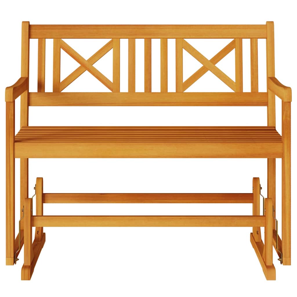 vidaXL Garden Glider Bench Natural 110 x 59 x 97 cm Solid Acacia Wood - Brown