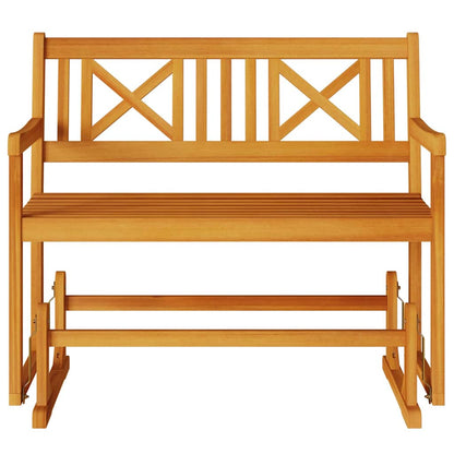 vidaXL Garden Glider Bench Natural 110 x 59 x 97 cm Solid Acacia Wood - Brown