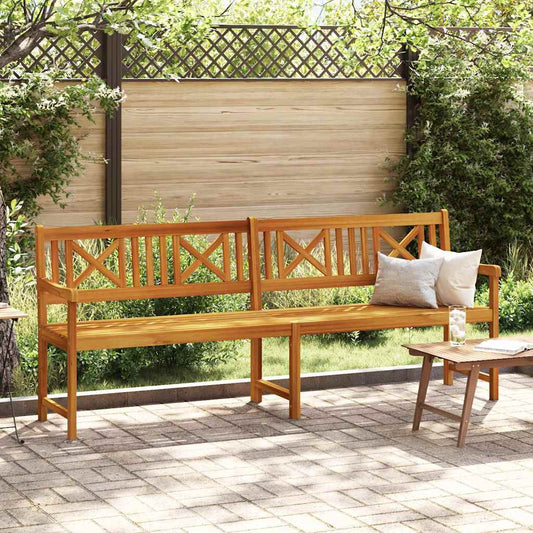 vidaXL Outdoor Bench Natural 220 x 56 x 90 cm Solid Acacia Wood - Brown