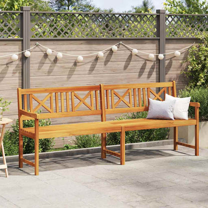 vidaXL Outdoor Bench Natural 220 x 56 x 90 cm Solid Acacia Wood - Brown