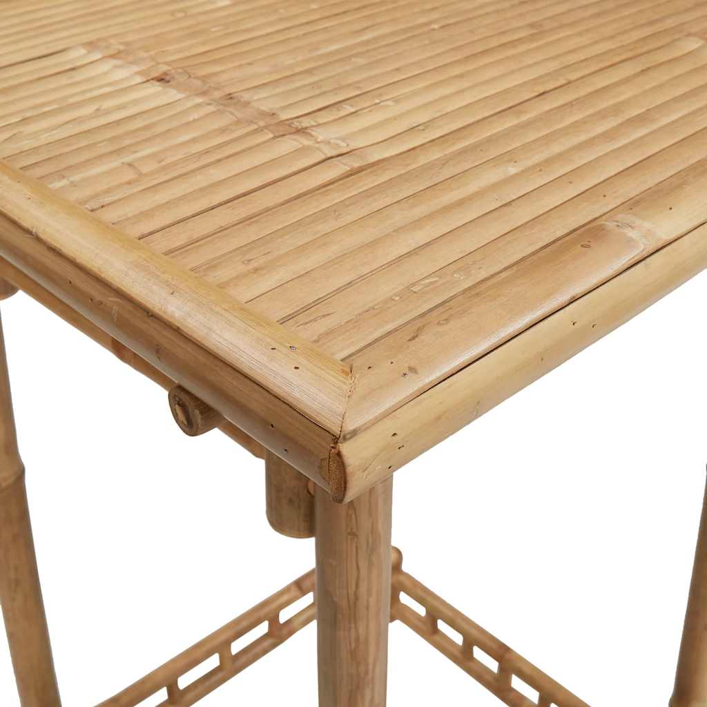 vidaXL Outdoor Bar Table Square 55x55x100 cm Bamboo - Brown