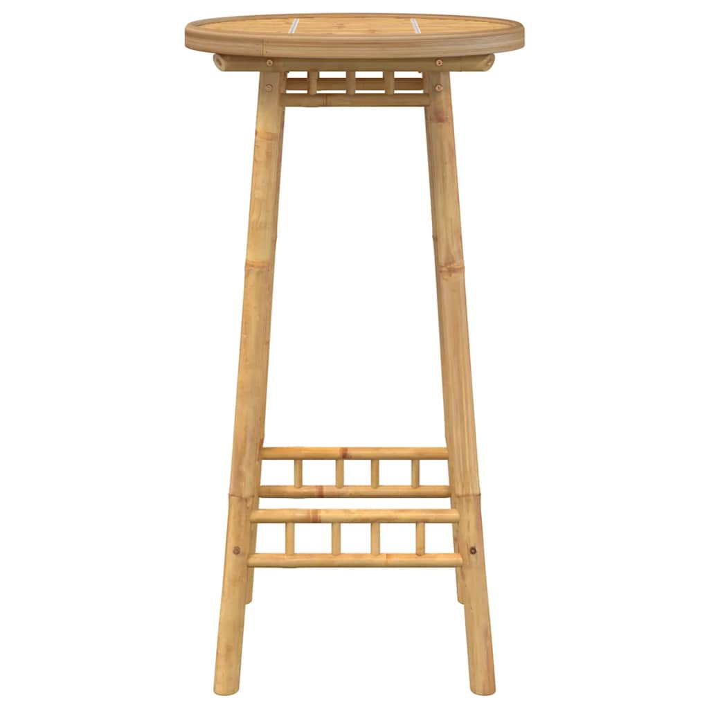 vidaXL Outdoor Bar Table Round Ø55x100 cm Bamboo - Brown