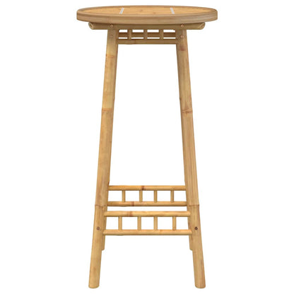 vidaXL Outdoor Bar Table Round Ø55x100 cm Bamboo - Brown