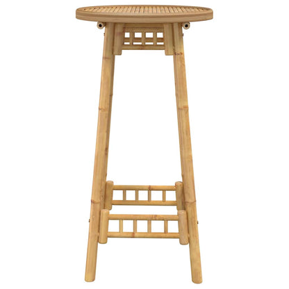 vidaXL Outdoor Bar Table Round Ø55x100 cm Bamboo - Brown