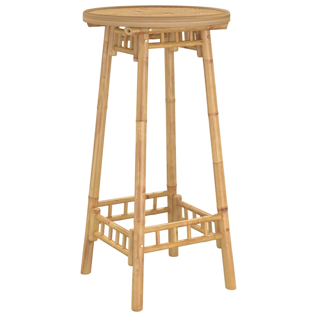 vidaXL Outdoor Bar Table Round Ø55x100 cm Bamboo - Brown