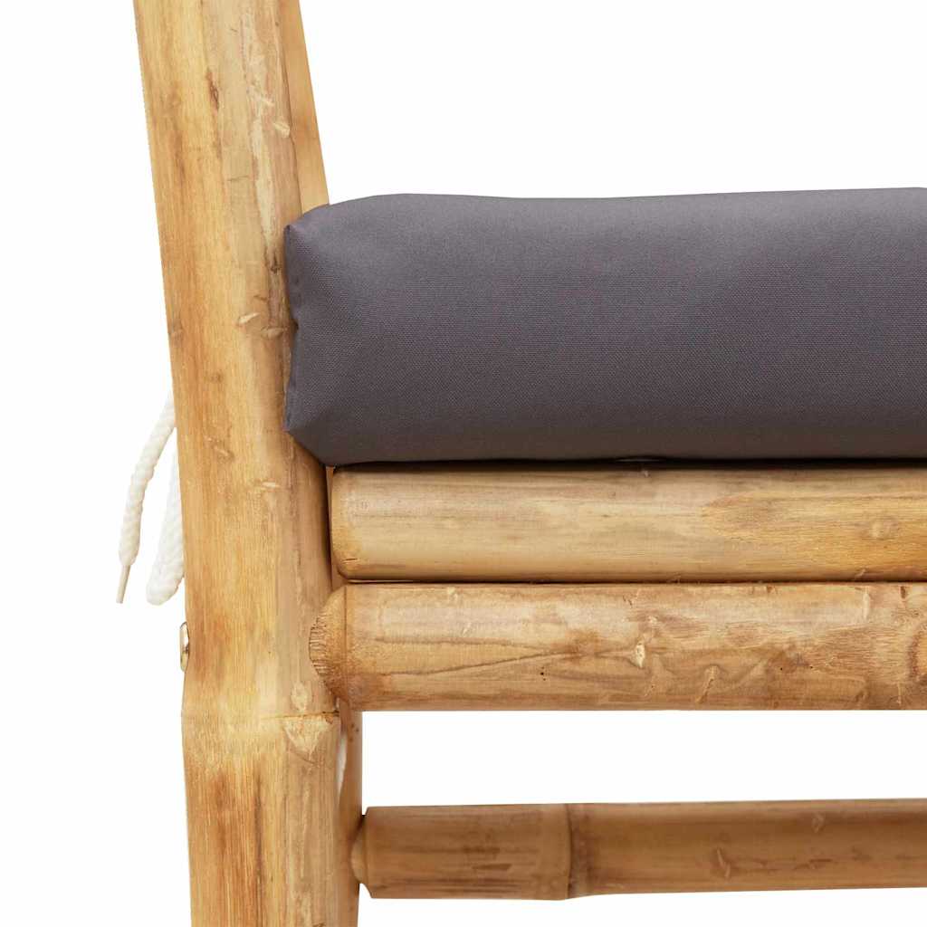 vidaXL Garden Bench with Cushion Brown 110 x 38 x 65cm Bamboo - 30718