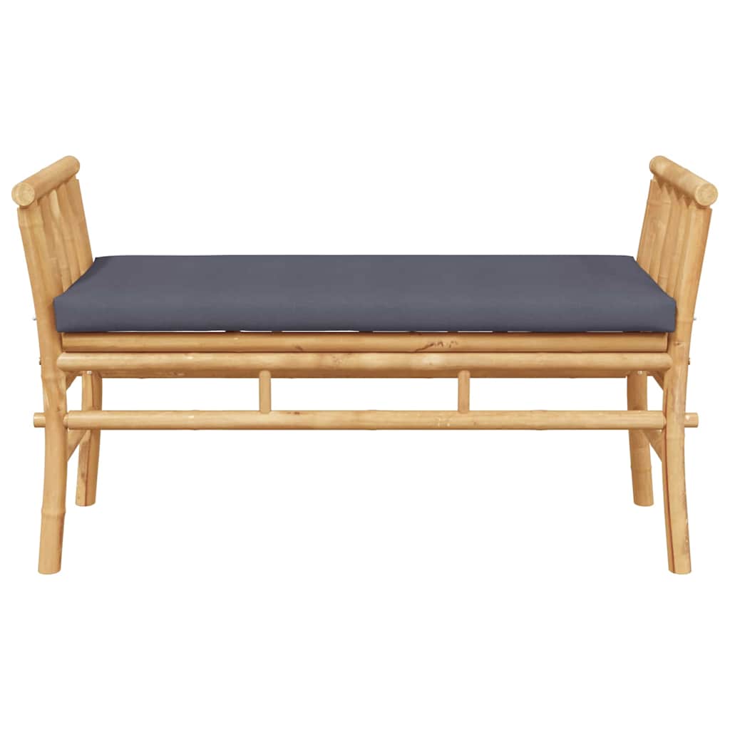 vidaXL Garden Bench with Cushion Brown 110 x 38 x 65cm Bamboo - 30718