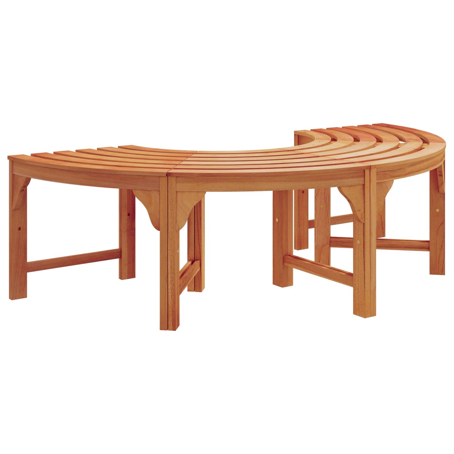vidaXL Tree Bench 8 -Seater 2 pcs 160 x 80 x 45cm Natural - Brown