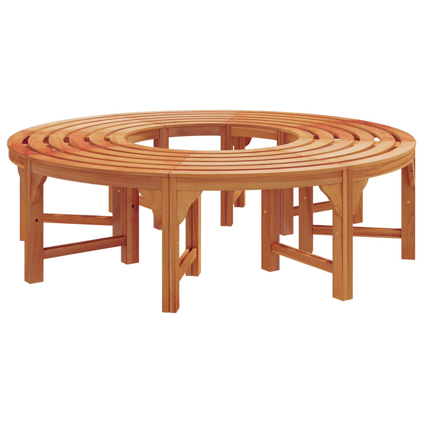 vidaXL Tree Bench 8 -Seater 2 pcs 160 x 80 x 45cm Natural - Brown