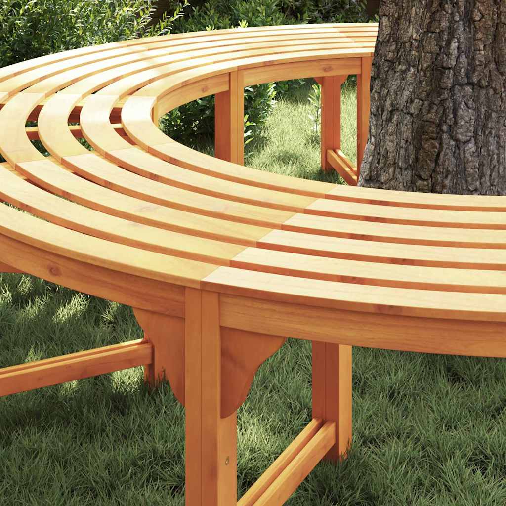 vidaXL Tree Bench 8 -Seater 2 pcs 160 x 80 x 45cm Natural - Brown - 31410