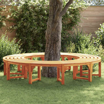 vidaXL Tree Bench 8 -Seater 2 pcs 160 x 80 x 45cm Natural - Brown - 31410