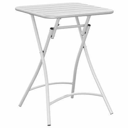 vidaXL Bistro Table White 55 x 55 x 72.5 cm Powder-coated Steel