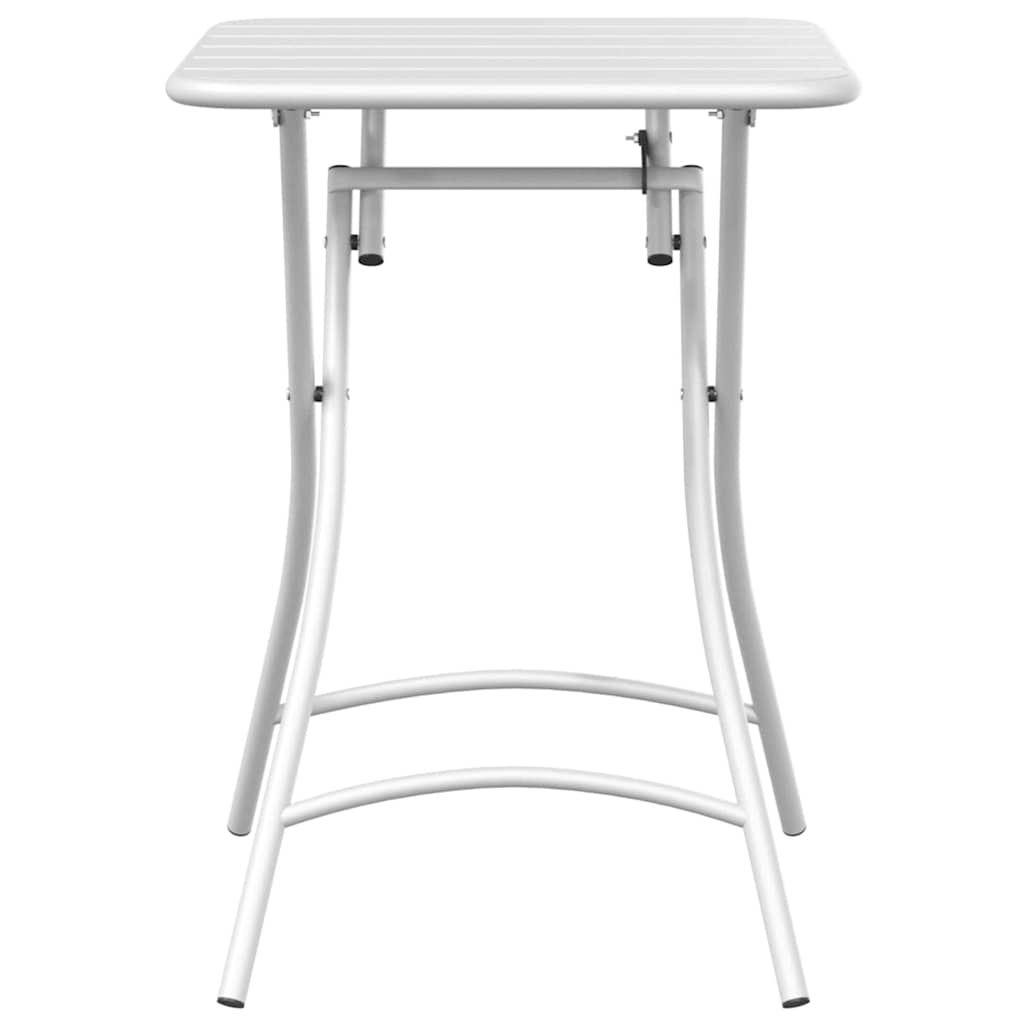 vidaXL Bistro Table White 55 x 55 x 72.5 cm Powder-coated Steel