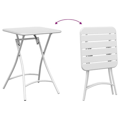 vidaXL Bistro Table White 55 x 55 x 72.5 cm Powder-coated Steel