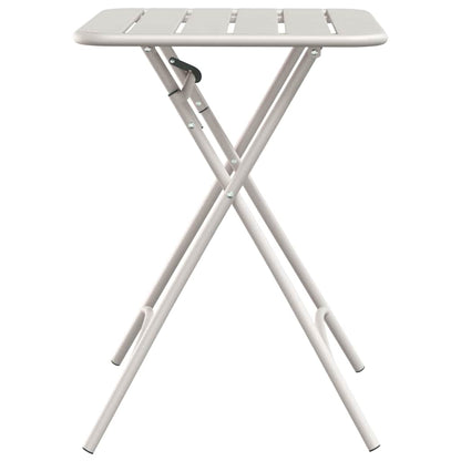 vidaXL Bistro Table Beige 55 x 55 x 72.5 cm Powder-coated Steel