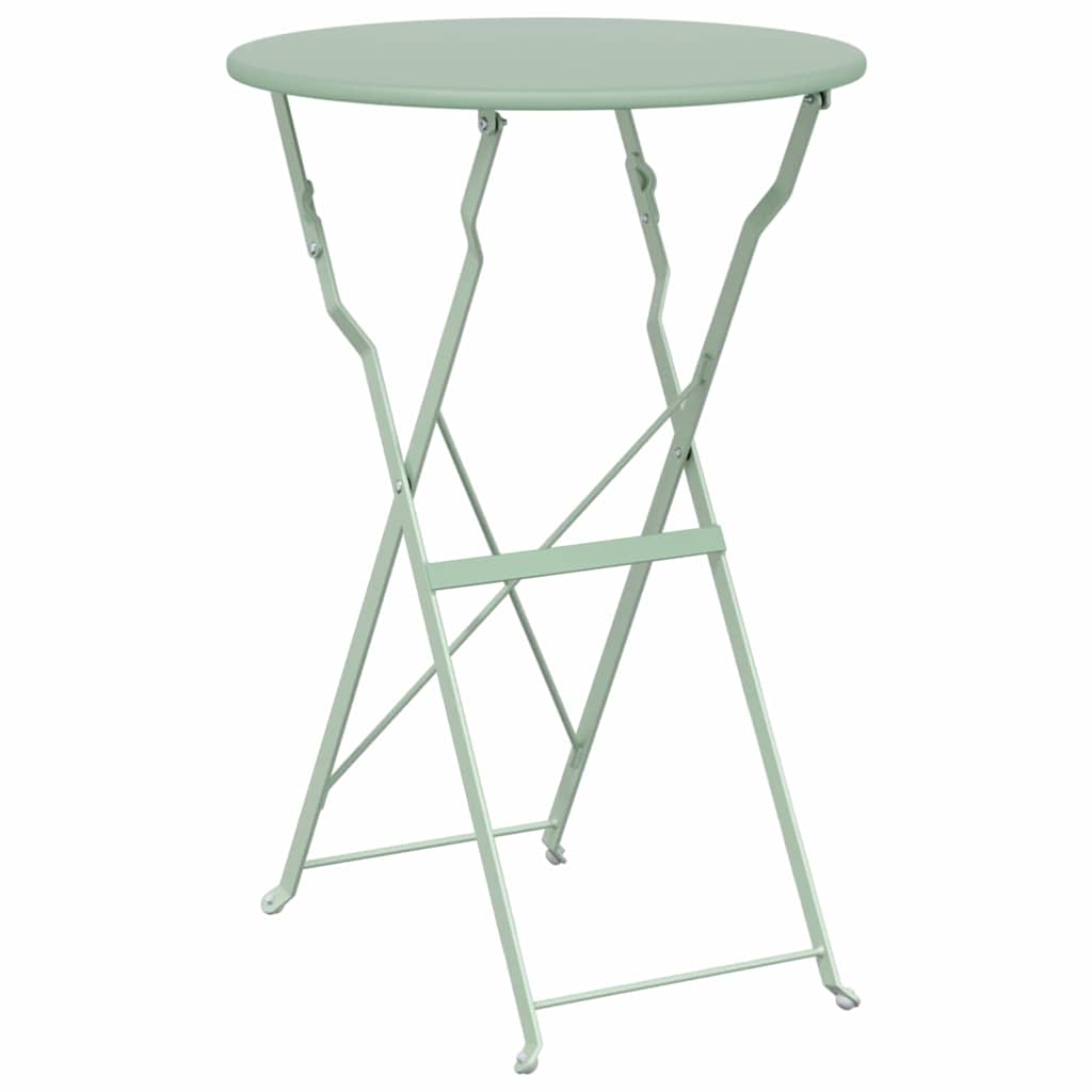 vidaXL Bistro Table Light Mint Ø 50 x 71 cm Powder-coated Steel - Green
