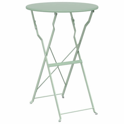 vidaXL Bistro Table Light Mint Ø 50 x 71 cm Powder-coated Steel - Green